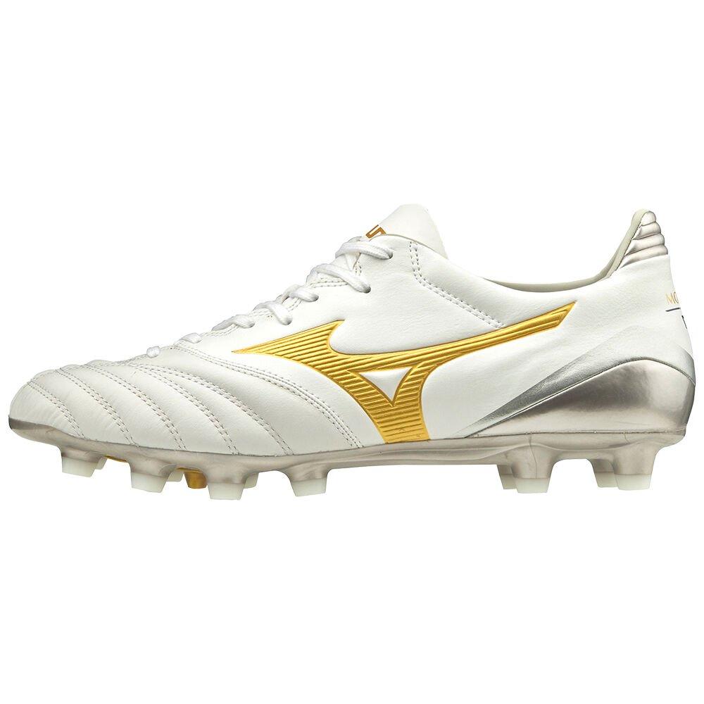 Mizuno Men's Soccer Cleats Morelia Neo KL II White/Gold - BTNZGMI-57